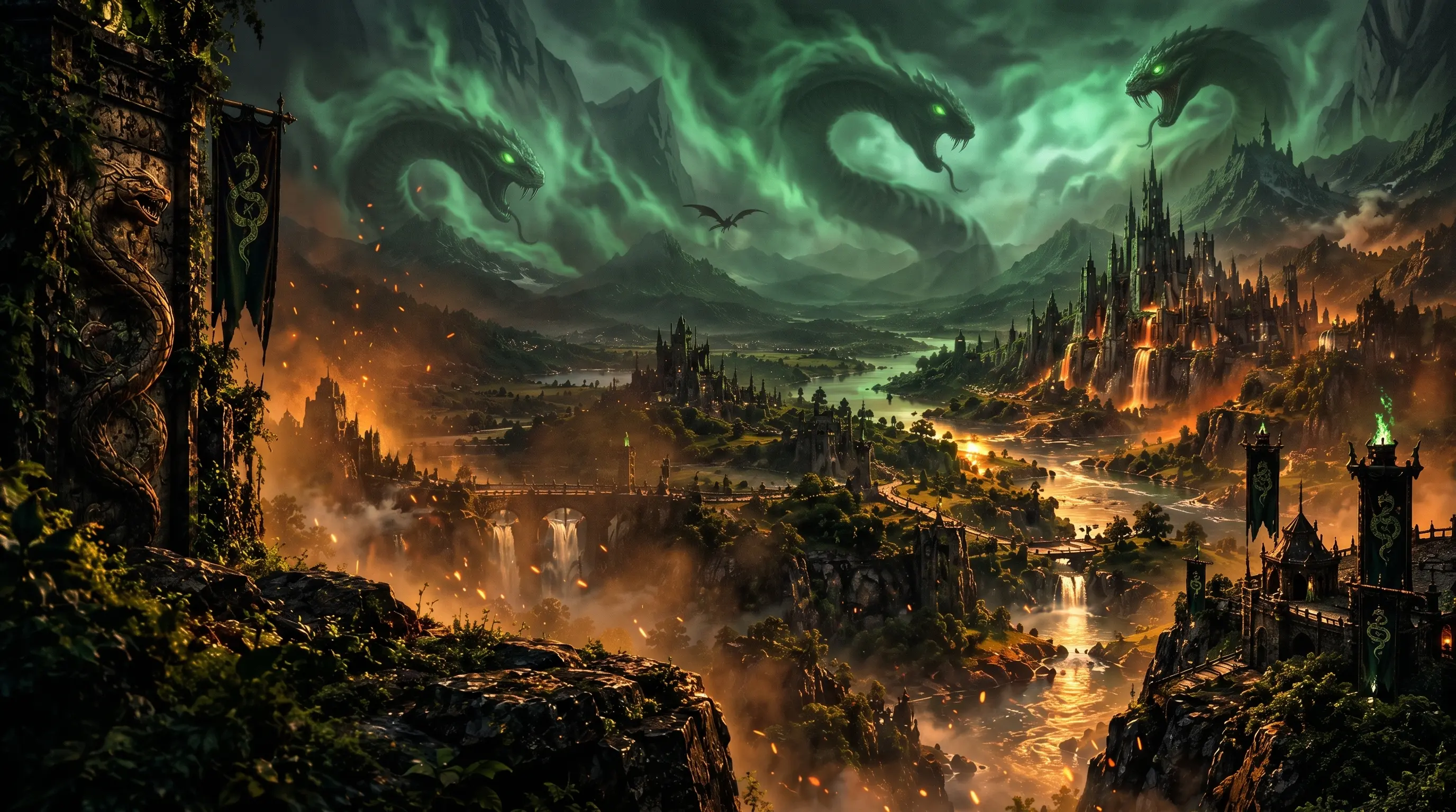 LENIMVAN Serpent Kingdom at Golden Sunset